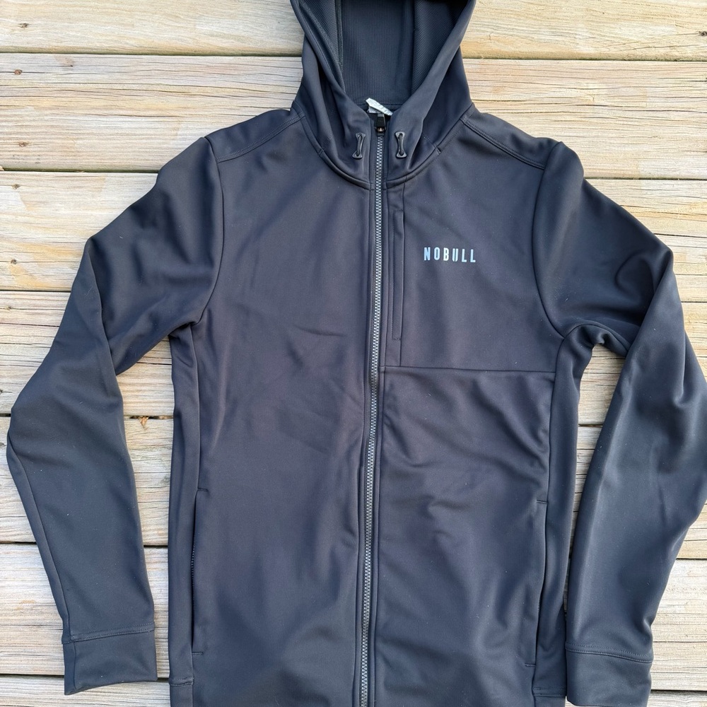 Men’s NoBull  Arctic Repel Full Zip Hooded Jacket Black Retail $150 🔥